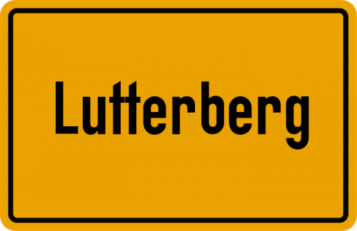 Ortsschild Lutterberg, Kreis Hann Münden