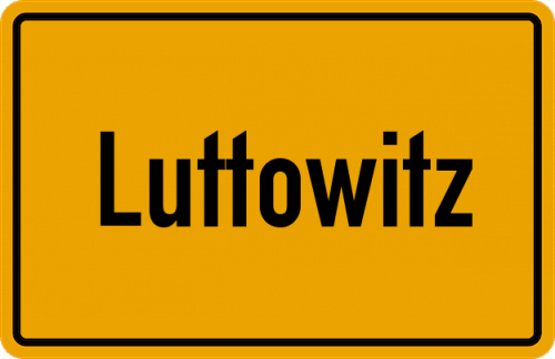 Ortsschild Luttowitz