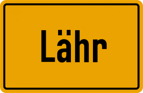 Ortsschild Lähr, Oberpfalz