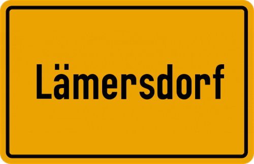 Ortsschild Lämersdorf