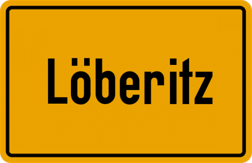 Ortsschild Löberitz
