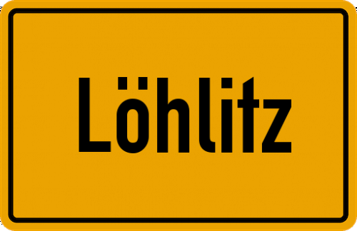 Ortsschild Löhlitz