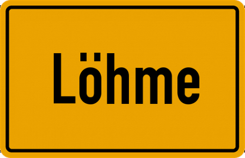 Ortsschild Löhme