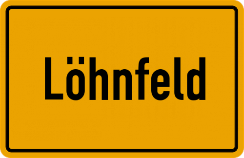 Ortsschild Löhnfeld