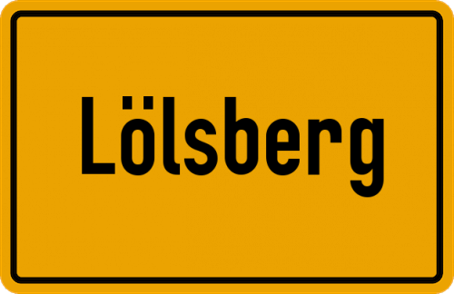 Ortsschild Lölsberg