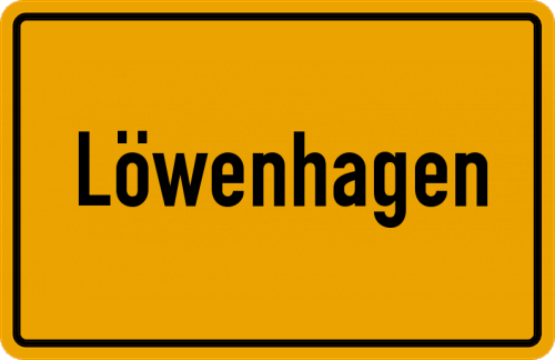 Ortsschild Löwenhagen