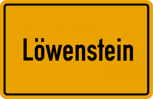 Ortsschild Löwenstein