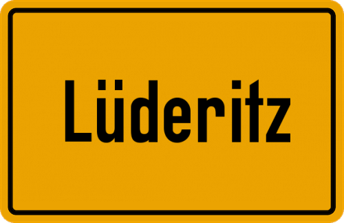 Ortsschild Lüderitz