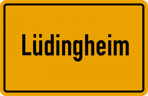 Ortsschild Lüdingheim, Sauerland