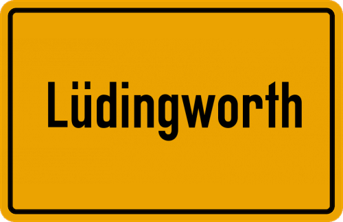 Ortsschild Lüdingworth