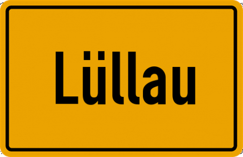 Ortsschild Lüllau