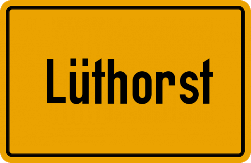 Ortsschild Lüthorst