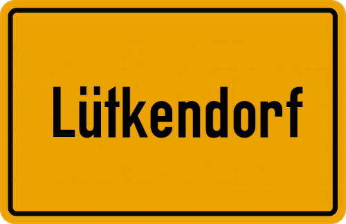Ortsschild Lütkendorf