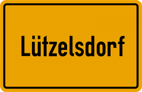 Ortsschild Lützelsdorf
