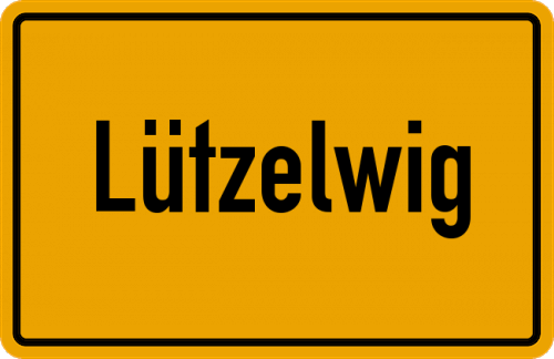 Ortsschild Lützelwig