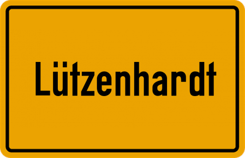 Ortsschild Lützenhardt
