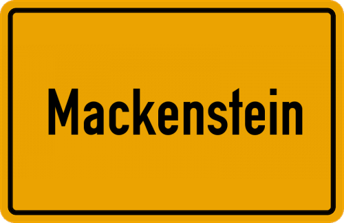 Ortsschild Mackenstein