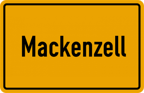 Ortsschild Mackenzell