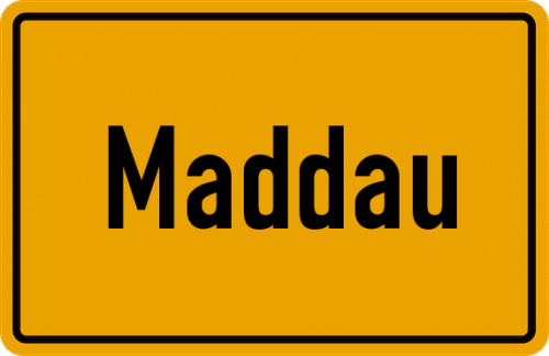 Ortsschild Maddau