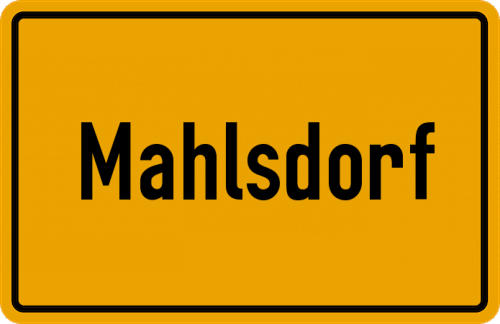 Ortsschild Mahlsdorf, Mark