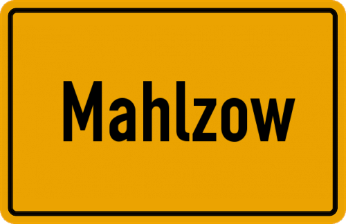 Ortsschild Mahlzow
