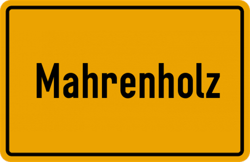 Ortsschild Mahrenholz