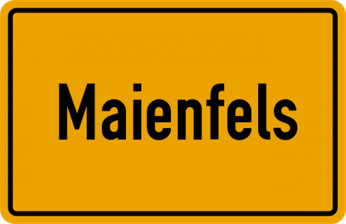 Ortsschild Maienfels