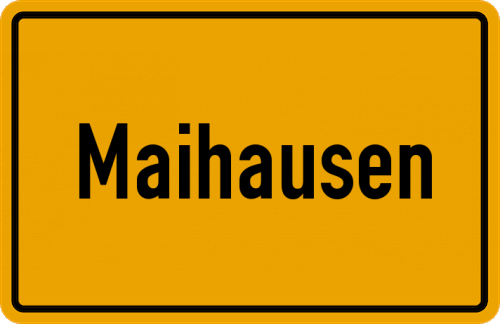 Ortsschild Maihausen