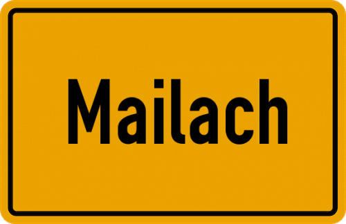 Ortsschild Mailach