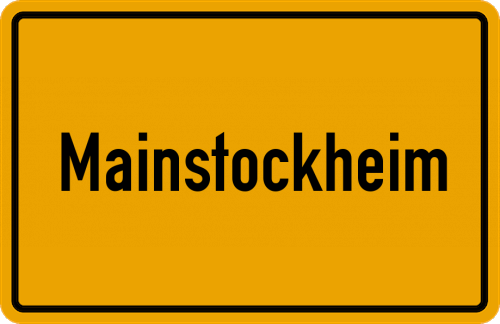Ortsschild Mainstockheim