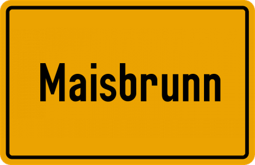 Ortsschild Maisbrunn