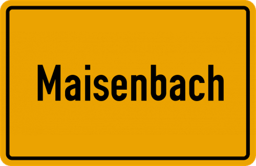 Ortsschild Maisenbach