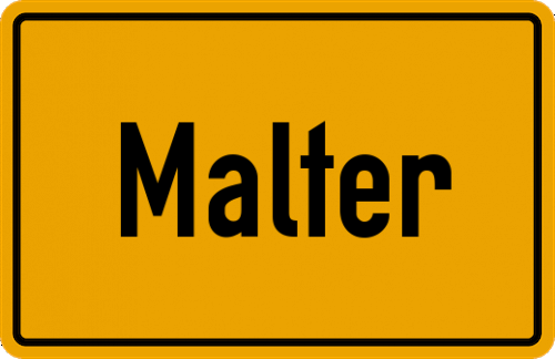 Ortsschild Malter