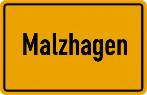 Ortsschild Malzhagen