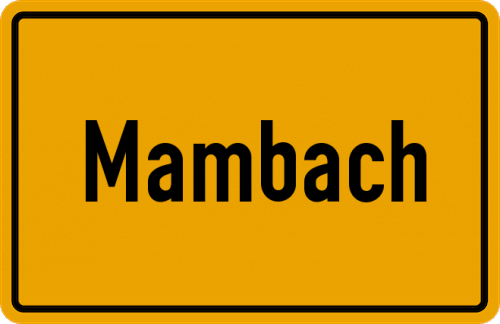Ortsschild Mambach