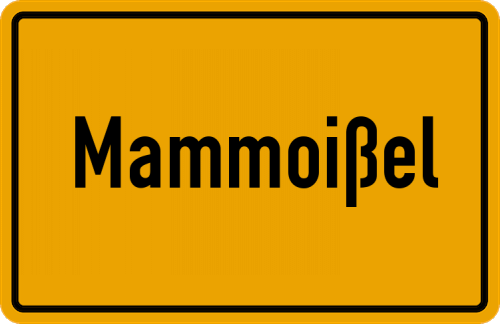 Ortsschild Mammoißel, Kreis Lüchow-Dannenberg