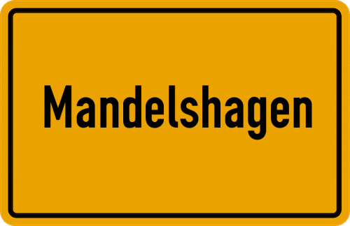 Ortsschild Mandelshagen
