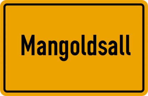 Ortsschild Mangoldsall