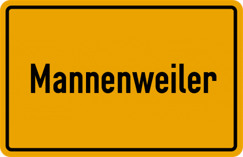 Ortsschild Mannenweiler
