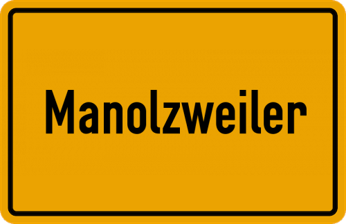 Ortsschild Manolzweiler