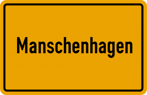 Ortsschild Manschenhagen
