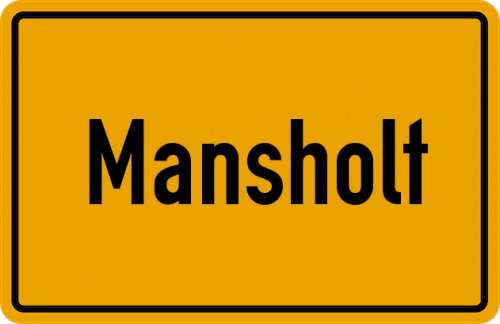 Ortsschild Mansholt