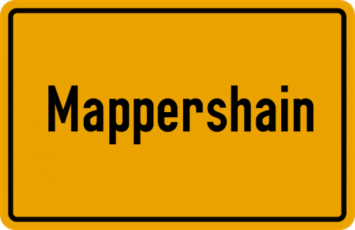 Ortsschild Mappershain