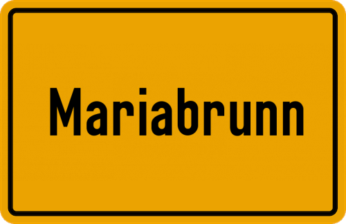 Ortsschild Mariabrunn