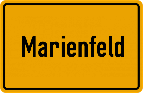 Ortsschild Marienfeld, Siegkreis