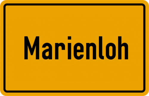 Ortsschild Marienloh