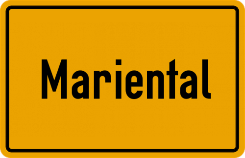 Ortsschild Mariental