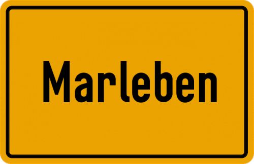 Ortsschild Marleben