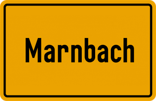 Ortsschild Marnbach, Oberbayern