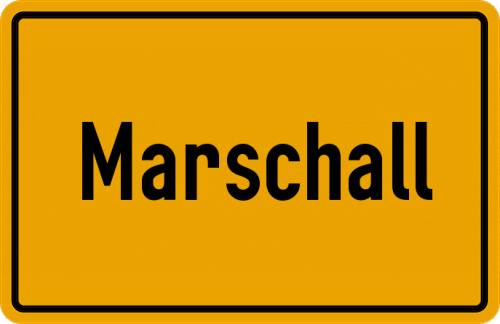 Ortsschild Marschall, Oberbayern